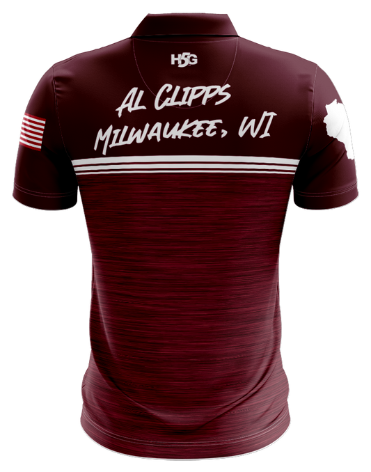 AL CLIPPS BOWLING GROUP - BURGUNDY HEATHER