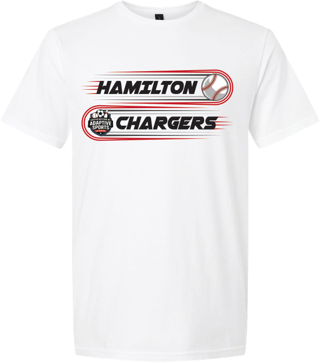 HAMILTON CHARGERS - BASEBALL T-SHIRT (WHITE)