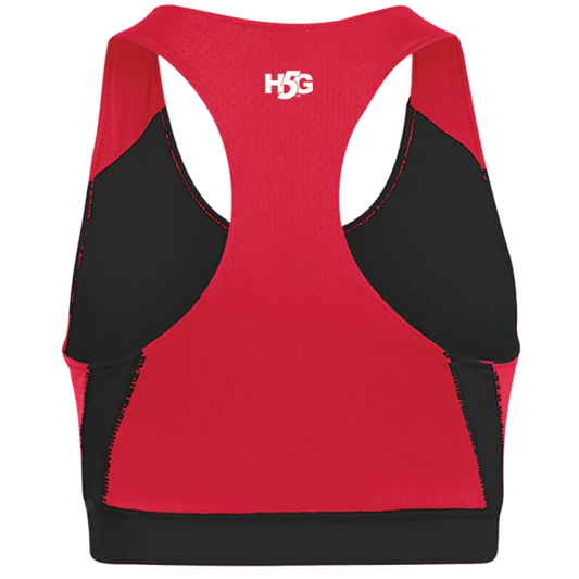 CARDINALS WOMEN'S BLACK AND RED SPORT TOP