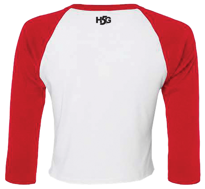 CARDINALS WOMENS CROP 3/4 BASEBALL TEE - H5G BRANDS