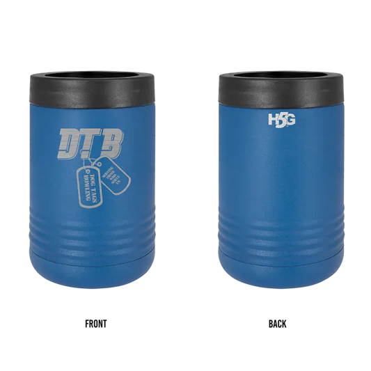 DOG TAGS LASER ENGRAVED BEVERAGE KOOZIE