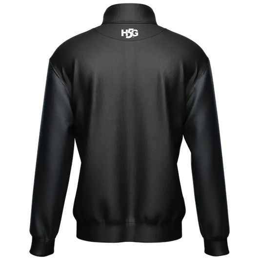 DOG TAGS BLACK 1/4 ZIP PULLOVER (DYE-SUB)