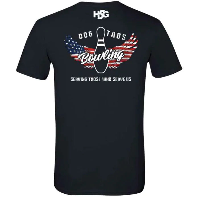 DOG TAGS WINGED BOWLING T-SHIRT - H5G BRANDS
