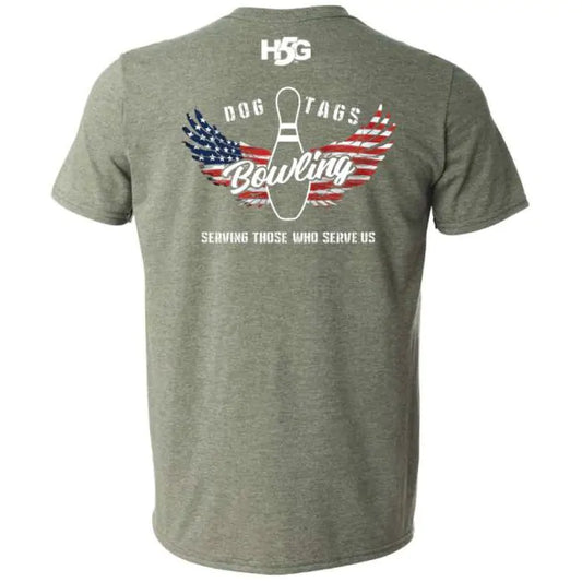 DOG TAGS WINGED BOWLING T-SHIRT - H5G BRANDS