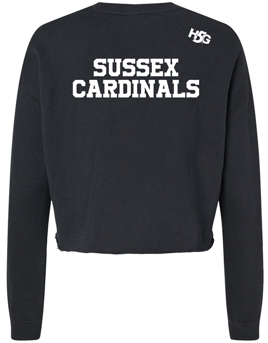 CARDINALS WOMENS LIGHTWEIGHT CROP CREWNECK SWEATSHIRT