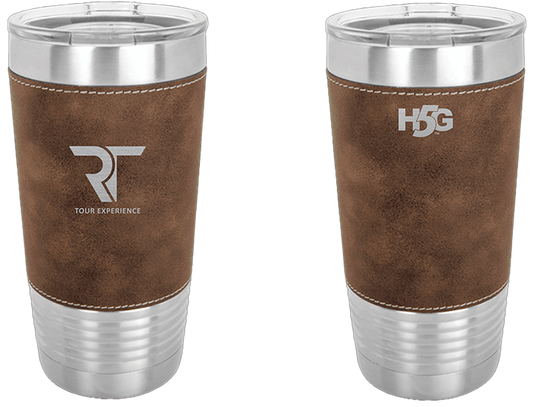 RT TOUR LEATHER WRAPPED TUMBLER