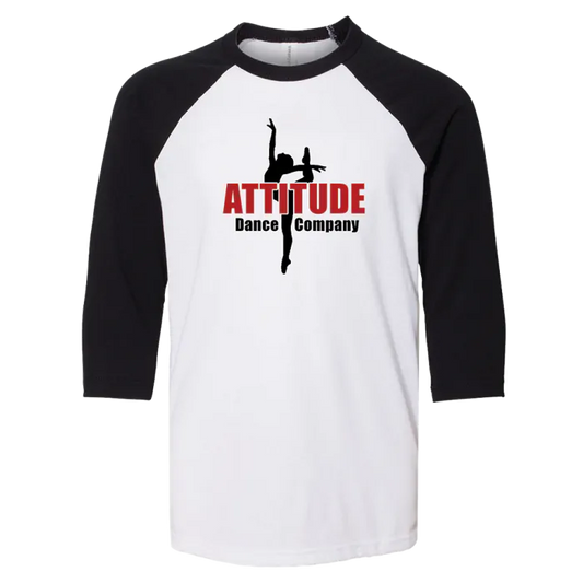 ATTITUDE DANCE - YOUTH 3/4 SLEEVE BASEBALL TEE