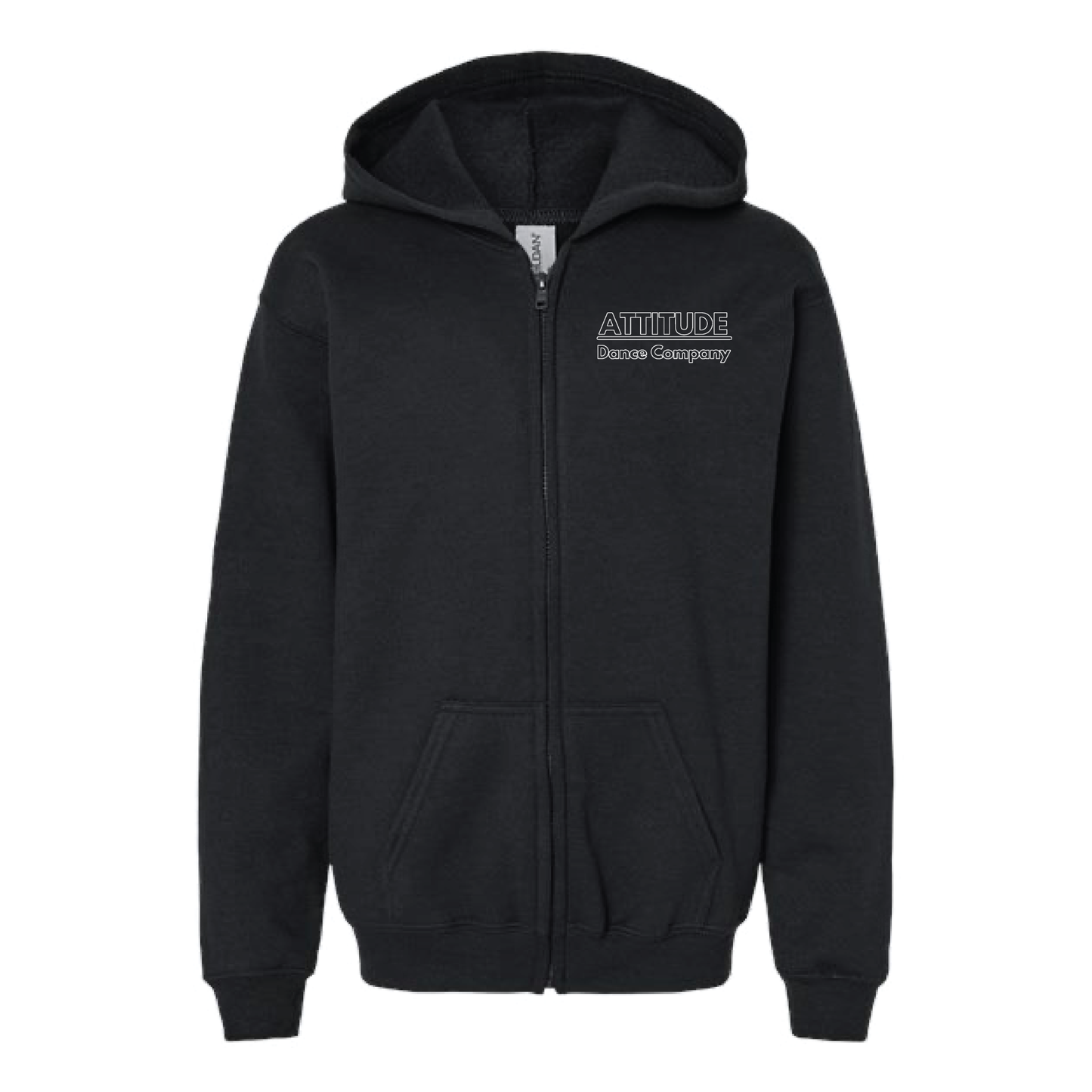 YOUTH FULL ZIP HOODED SWEATSHIRT - GLITTER LOGOS - H5G BRANDS