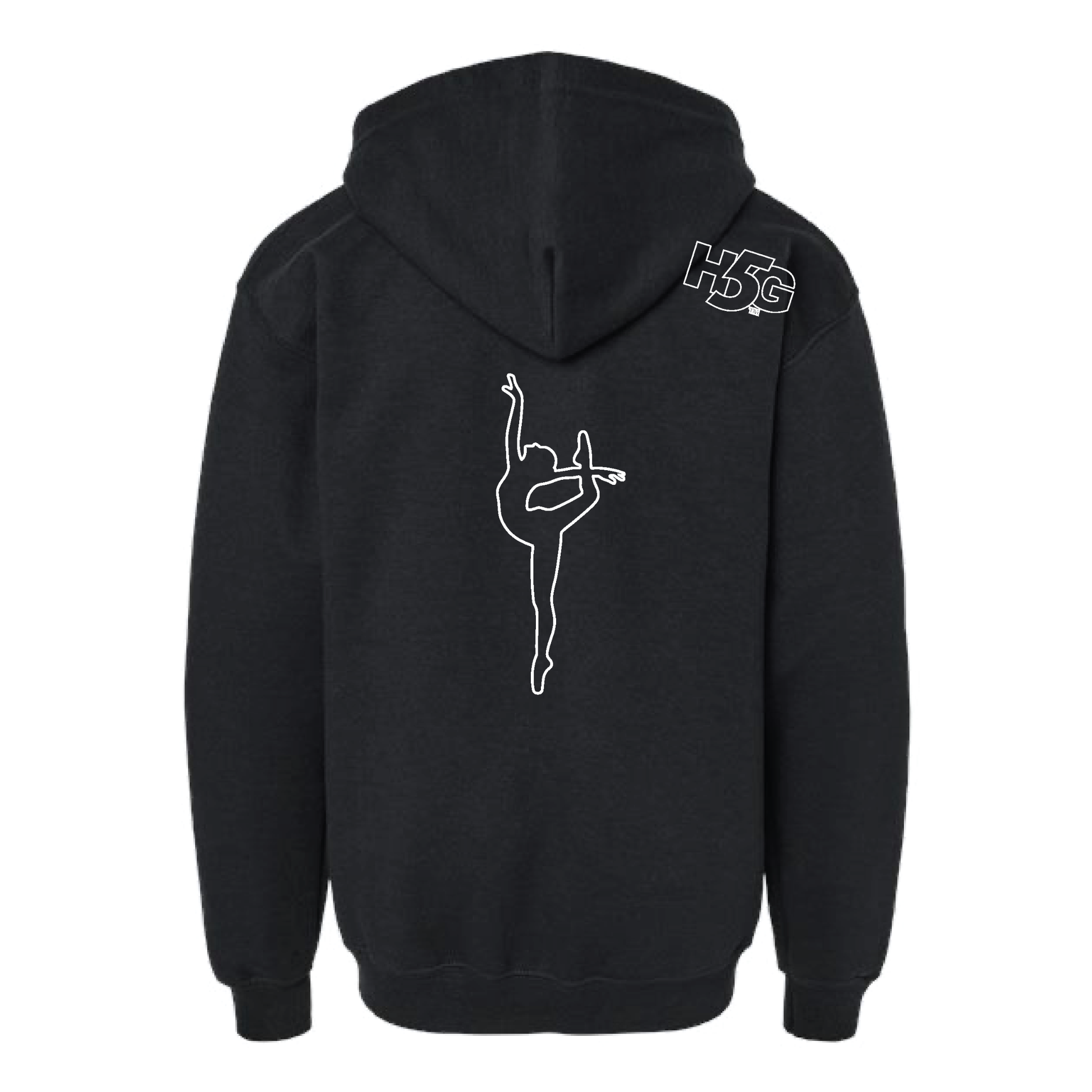 YOUTH FULL ZIP HOODED SWEATSHIRT - GLITTER LOGOS - H5G BRANDS