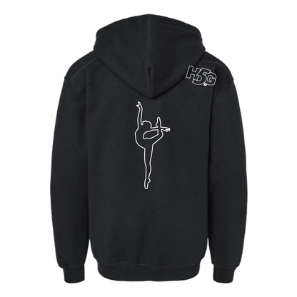YOUTH FULL ZIP HOODED SWEATSHIRT - GLITTER LOGOS - H5G BRANDS