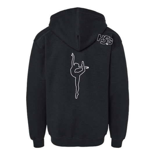 YOUTH FULL ZIP HOODED SWEATSHIRT - GLITTER LOGOS - H5G BRANDS
