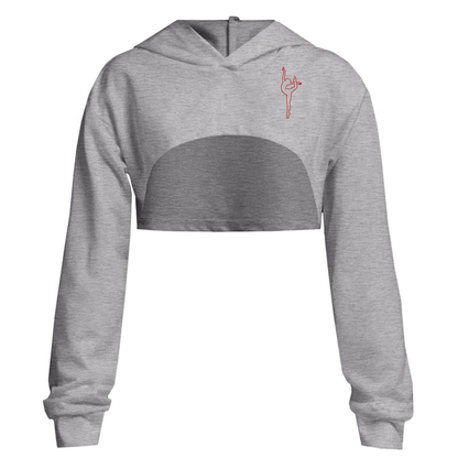 GIRLS CROP TOP HOODIE LONG SLEEVE PULLOVER (MULTI COLORS AVAILABLE) - H5G BRANDS