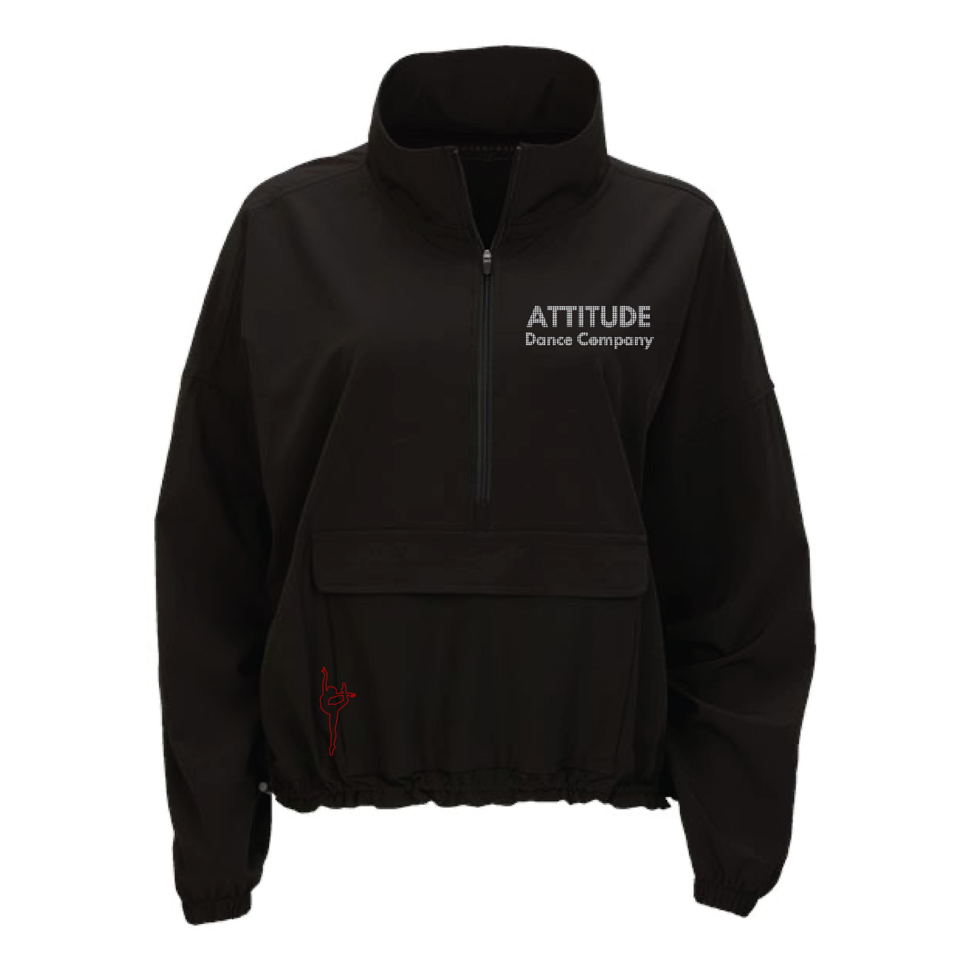 WOMEN'S STRETCH WOVEN 1/4 ZIP SPANGLE PULLOVER - H5G BRANDS