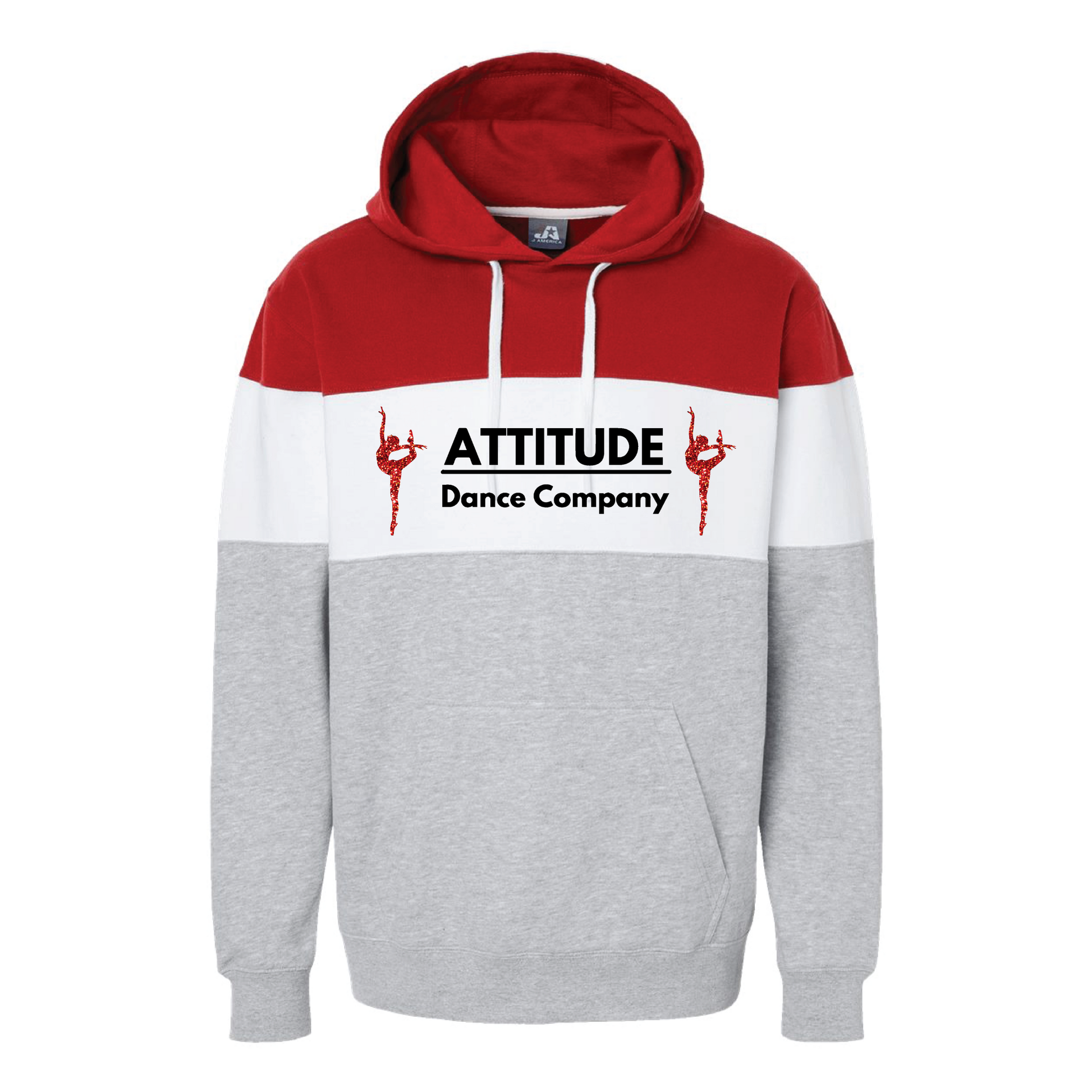 ATTITUDE DANCE - VARSITY FLEECE HOODIE - GLITTER LOGOS - H5G BRANDS