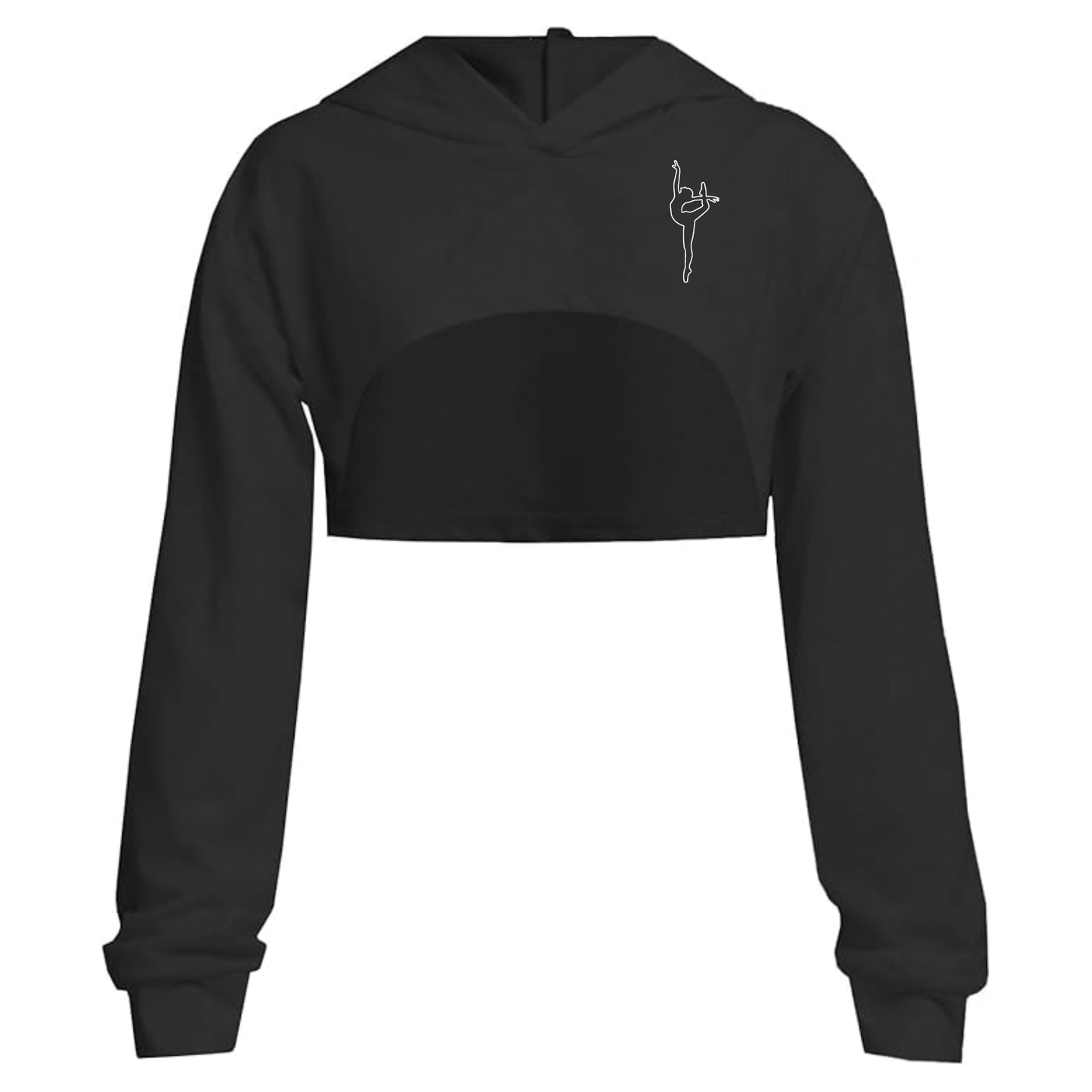 GIRLS CROP TOP HOODIE LONG SLEEVE PULLOVER (MULTI COLORS AVAILABLE) - H5G BRANDS