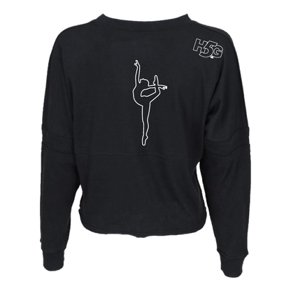 WOMEN'S CROP RETRO JERSEY - GLITTER LOGOS - H5G BRANDS