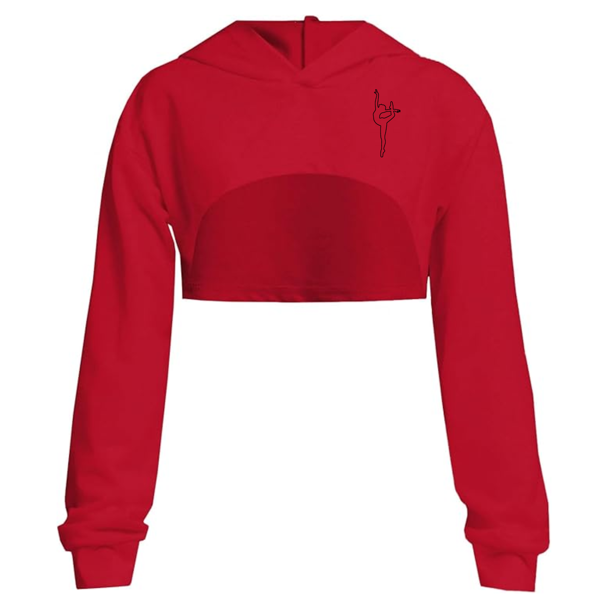 GIRLS CROP TOP HOODIE LONG SLEEVE PULLOVER (MULTI COLORS AVAILABLE) - H5G BRANDS