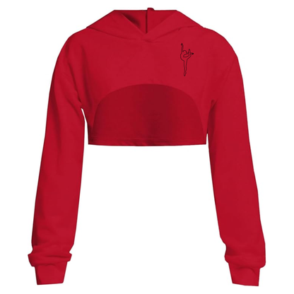 GIRLS CROP TOP HOODIE LONG SLEEVE PULLOVER (MULTI COLORS AVAILABLE) - H5G BRANDS