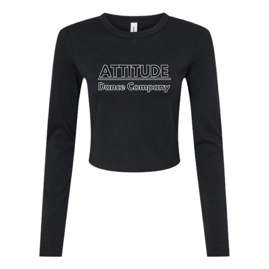 WOMEN'S LONG SLEEVE BABY TEE - GLITTER LOGOS - H5G BRANDS