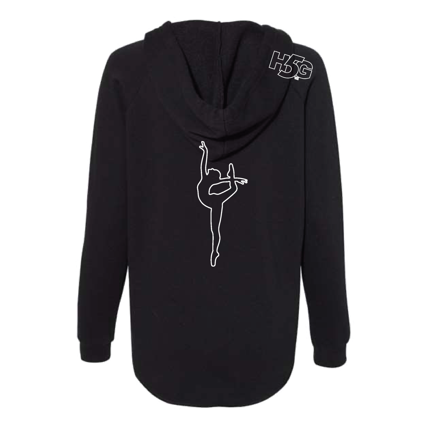 WOMEN'S LIGHTWEIGHT HOODED SWEATSHIRT - GLITTER LOGOS - H5G BRANDS