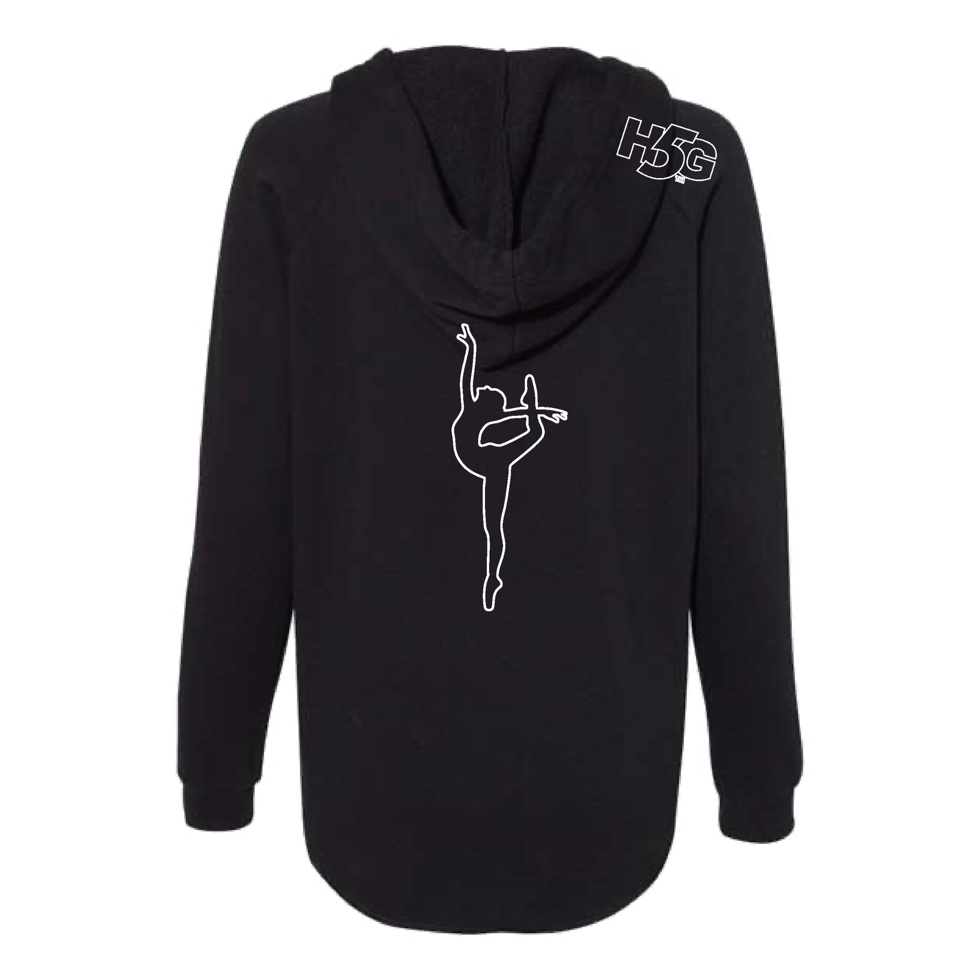 WOMEN'S LIGHTWEIGHT HOODED SWEATSHIRT - GLITTER LOGOS - H5G BRANDS