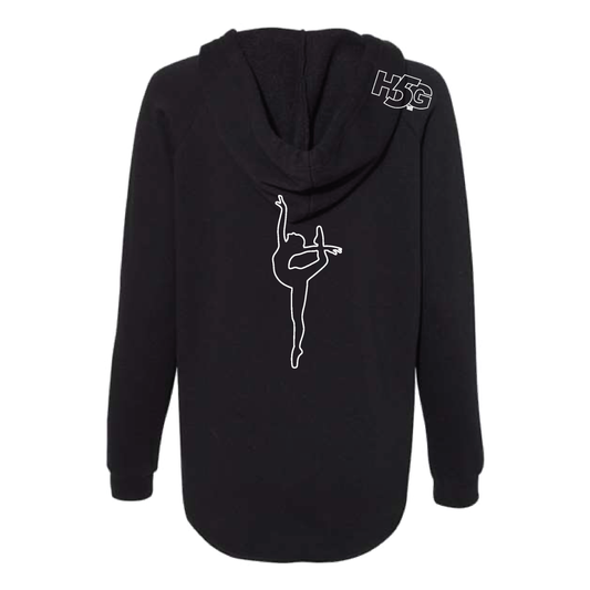 WOMEN'S LIGHTWEIGHT HOODED SWEATSHIRT - GLITTER LOGOS - H5G BRANDS