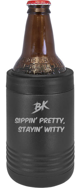 BK LASER ENGRAVED BEVERAGE KOOZIE