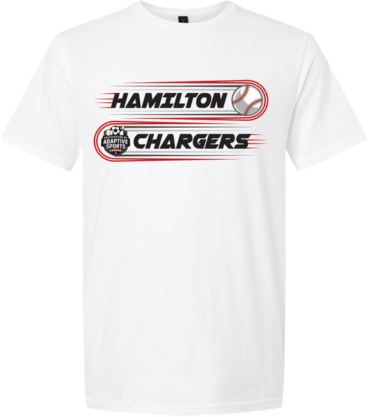 HAMILTON CHARGERS - BASEBALL T-SHIRT (WHITE)