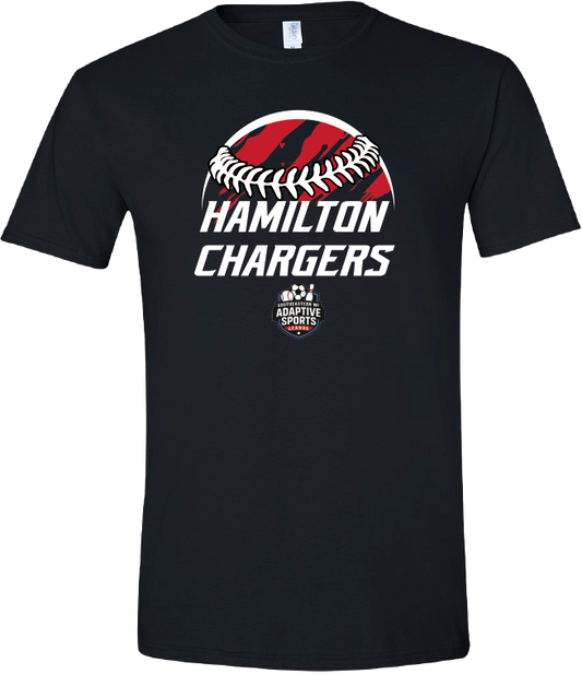 HAMILTON CHARGERS - BASEBALL T-SHIRT (BLACK)