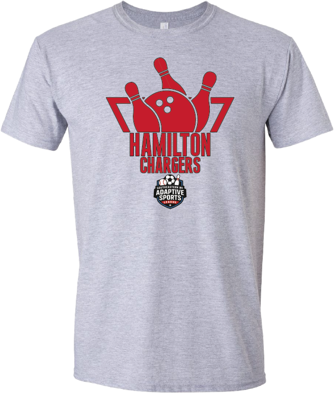 HAMILTON CHARGERS - BOWLING T-SHIRT (GRAY)