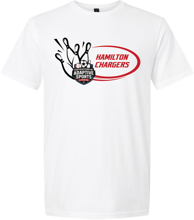 HAMILTON CHARGERS - BOWLING T-SHIRT (WHITE)