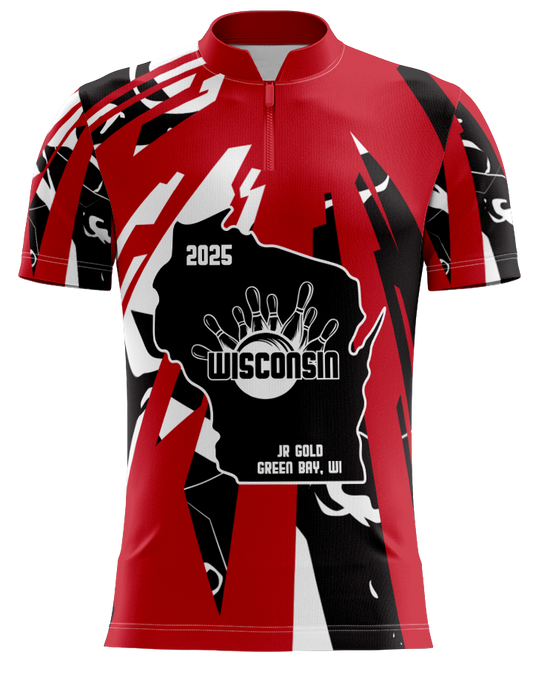 WISCONSIN JR. GOLD JERSEY - RED