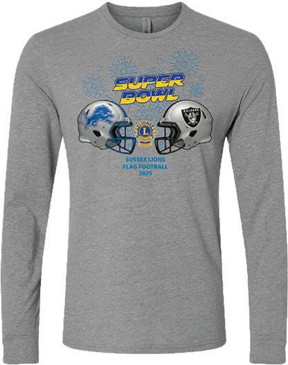 SUSSEX LIONS FLAG FOOTBALL SUPER BOWL SHIRT