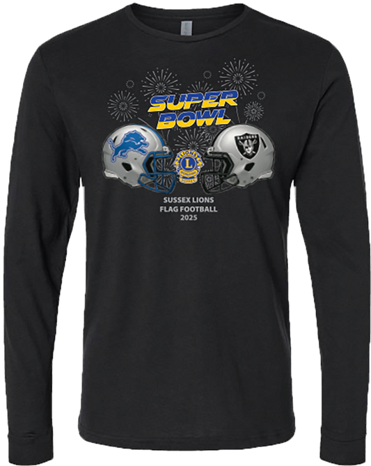 SUSSEX RAIDERS FLAG FOOTBALL SUPER BOWL SHIRT