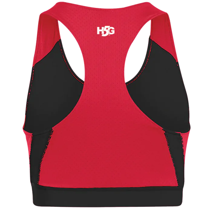 CARDINALS WOMEN'S BLACK AND RED SPORT TOP