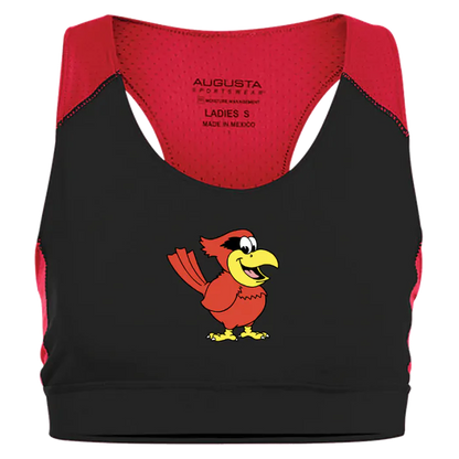 CARDINALS WOMEN'S BLACK AND RED SPORT TOP