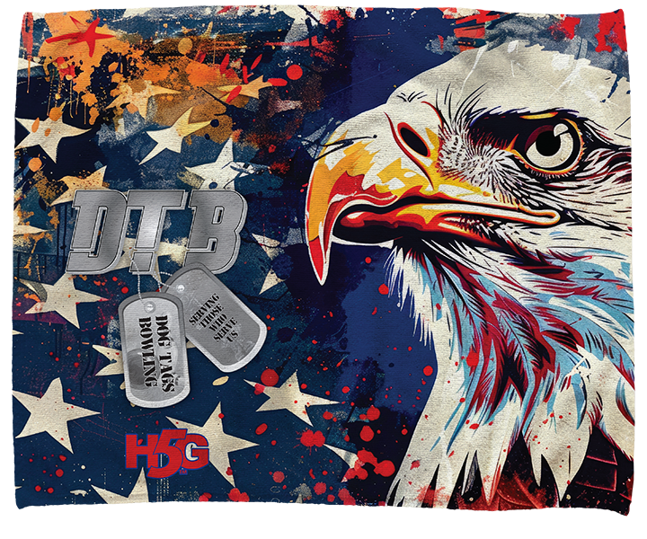 DOG TAGS BOWLING EAGLE TOWEL