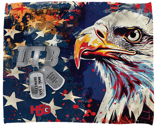 DOG TAGS BOWLING EAGLE TOWEL