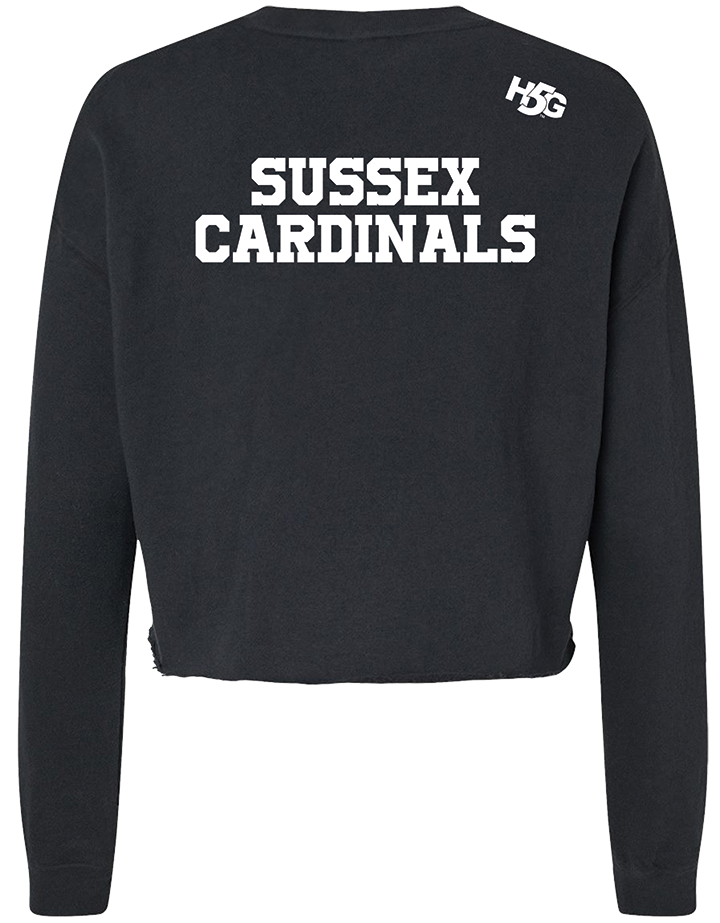 CARDINALS WOMENS LIGHTWEIGHT CROP CREWNECK SWEATSHIRT