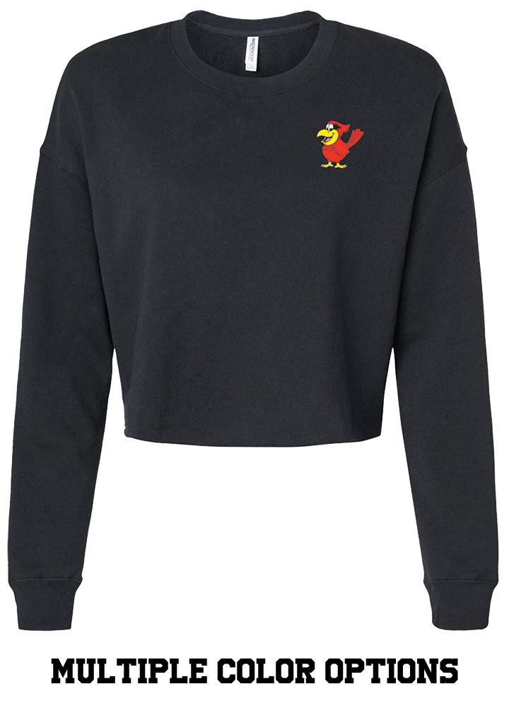 CARDINALS WOMENS LIGHTWEIGHT CROP CREWNECK SWEATSHIRT