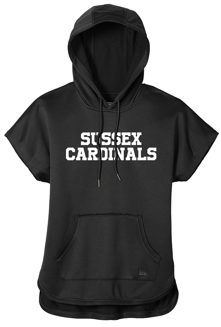 CARDINALS WOMENS PERFORMANCE SHORT SLEEVE HOODIE
