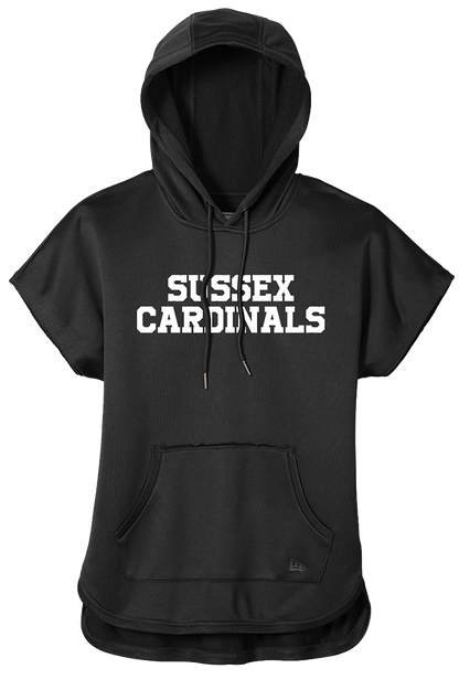 CARDINALS WOMENS PERFORMANCE SHORT SLEEVE HOODIE
