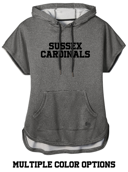 CARDINALS WOMENS PERFORMANCE SHORT SLEEVE HOODIE
