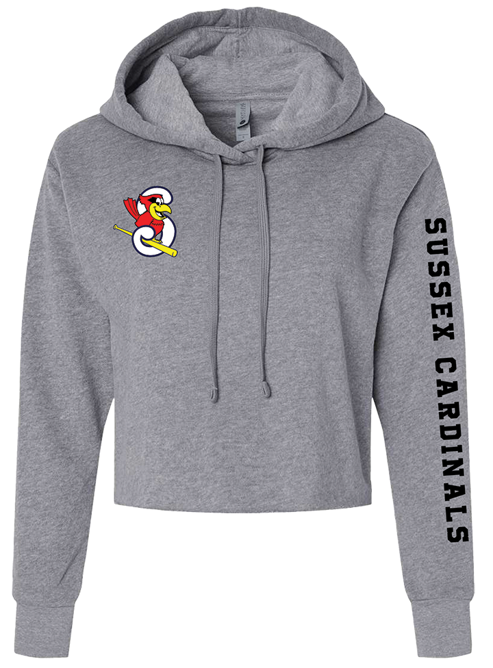 CARDINALS WOMENS CROPPED HOODIE