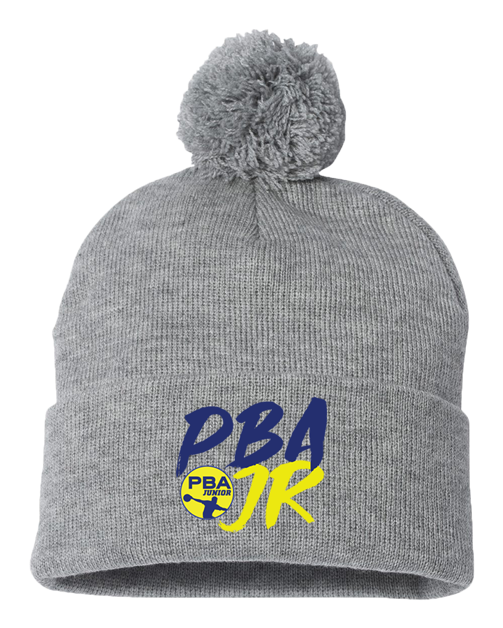 PBA JR - GREY POM-POM BEANIE