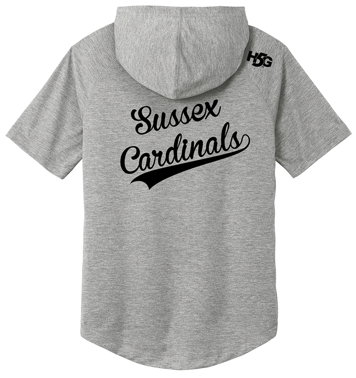 CARDINALS SPORT-TEK® SHORT SLEEVE HOODIE