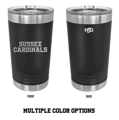 CARDINALS ENGRAVED TRAVEL TUMBLER