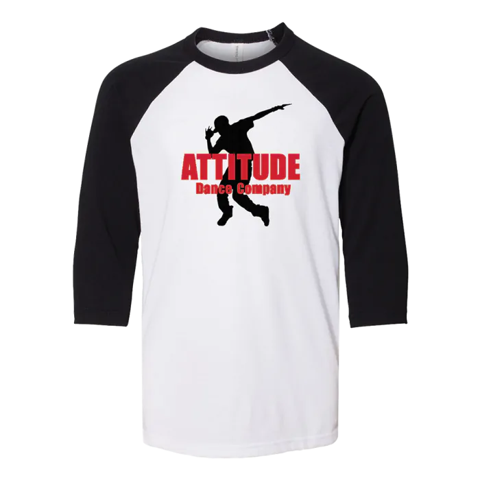 ATTITUDE DANCE - YOUTH 3/4 SLEEVE BASEBALL TEE