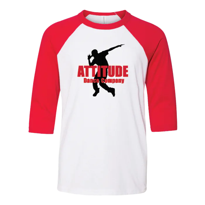 ATTITUDE DANCE - YOUTH 3/4 SLEEVE BASEBALL TEE