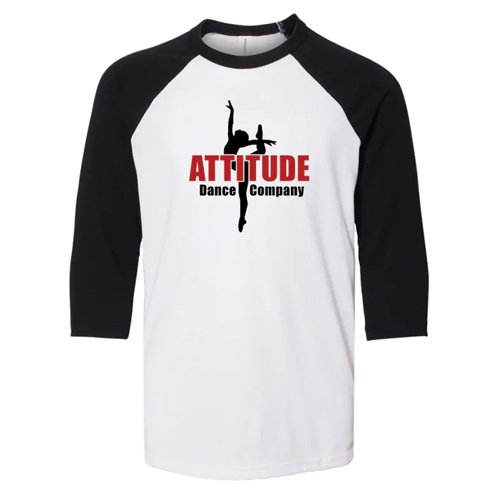 ATTITUDE DANCE - YOUTH 3/4 SLEEVE BASEBALL TEE